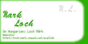 mark loch business card